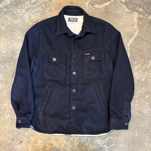 일본 블루 블루 울 cpo 셔츠 자켓