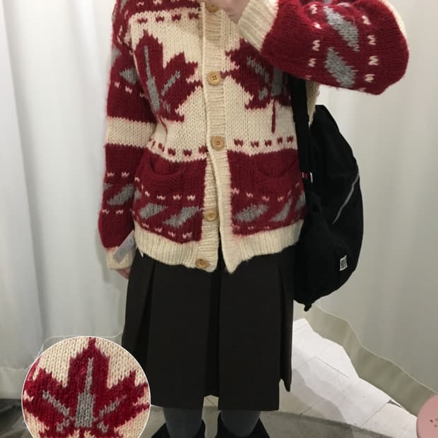 헤비울 메이플 숄카라 가디건