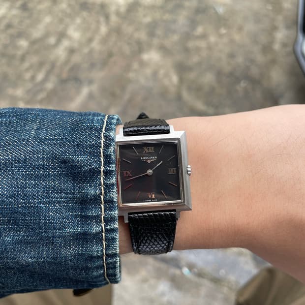70s Longines 7759 square watch