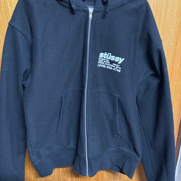 Stussy 스투시 후드집업 블랙