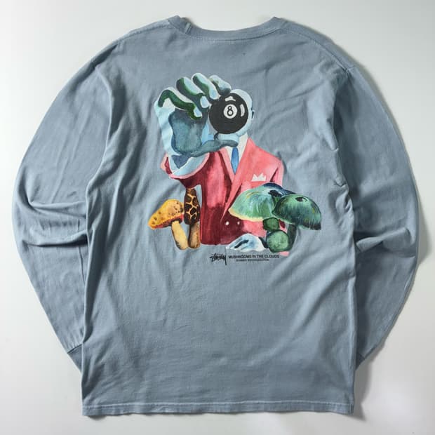 Stussy  스투시 인더 클라우드 라이트블루 롱슬리브 티셔츠 