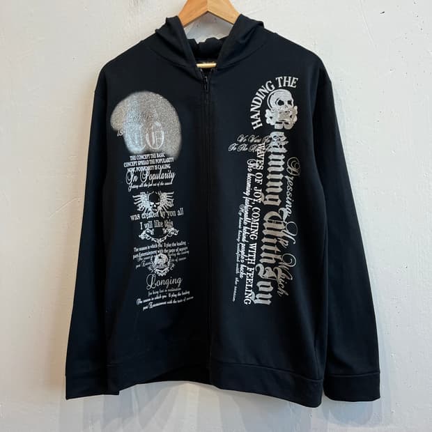 park street 락펑크 스컬 후드집업