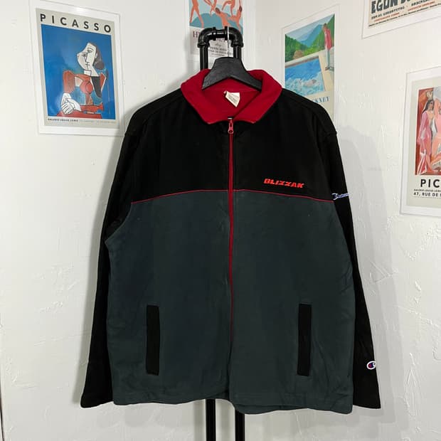 챔피온 올드스쿨 로고 후리스 집업