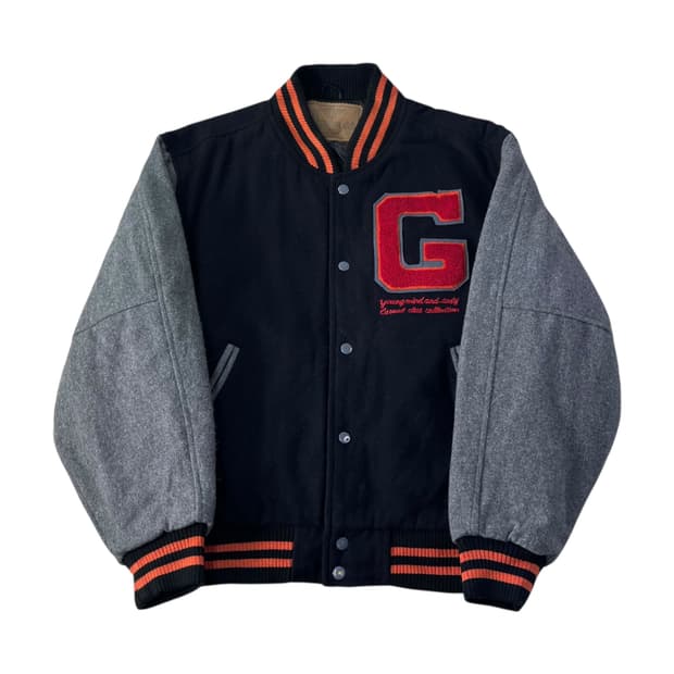 100 아메리칸클럽 빅로고 울 바시티 자켓