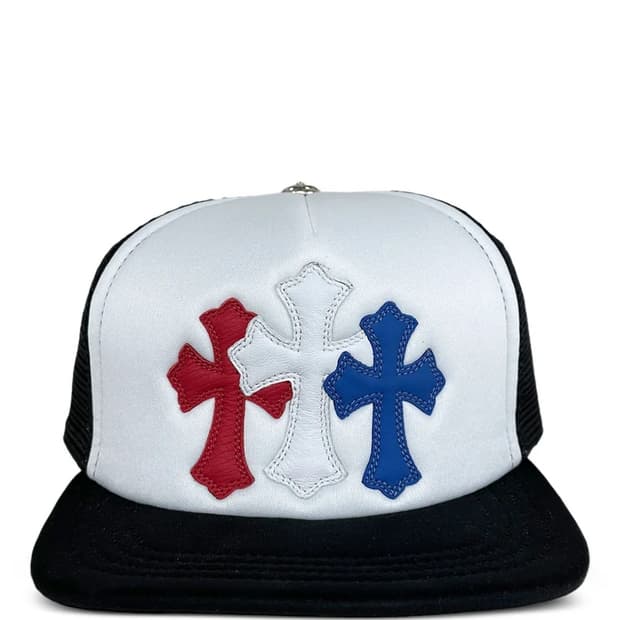 크롬하츠 세메터리 트러커 햇 모자 레더패치 크로스 메쉬캡