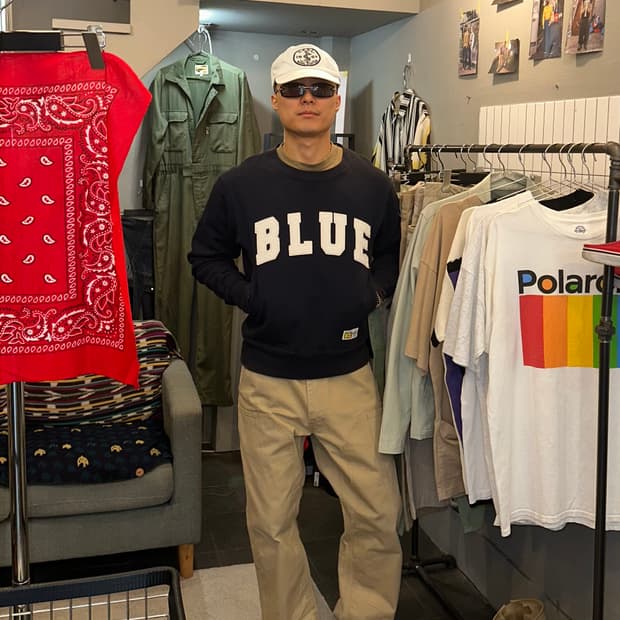 Russell X Blue Blue logo reverse sweat