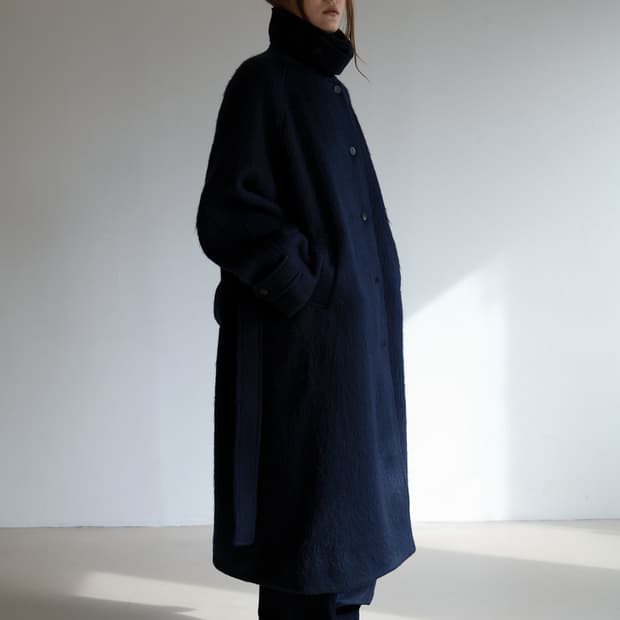Taey 태이 코트 overfit alpaca coat (navy)