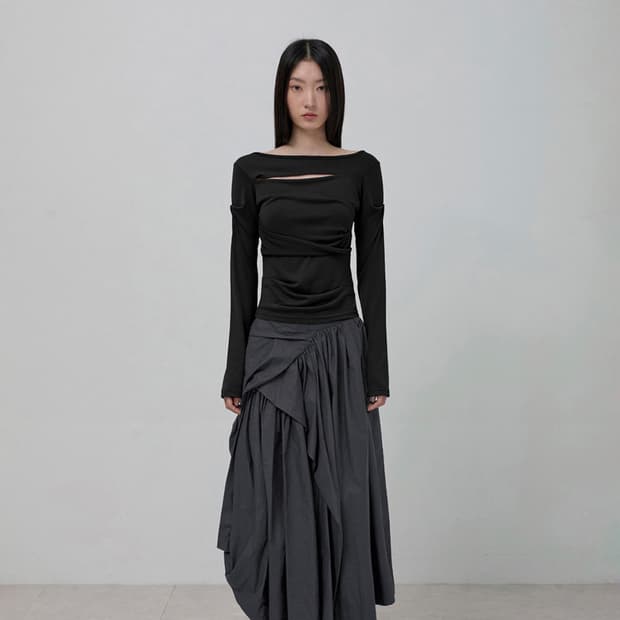 플레어업 레이어드 롱스커트