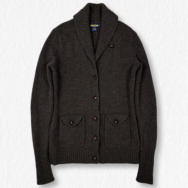 랄프로렌 럭비 숄카라 니트 가디건