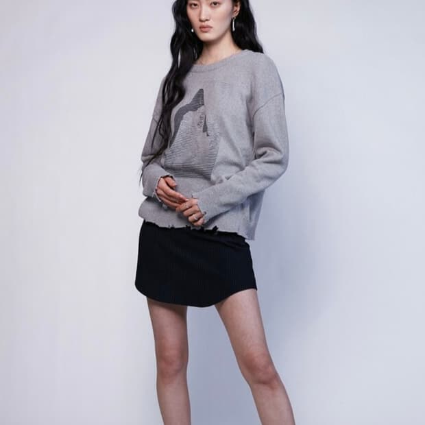 나체 데미지 니트 