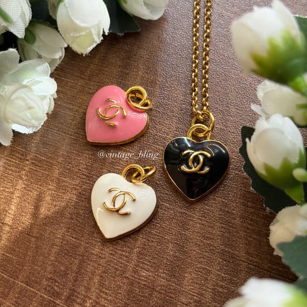 빈티지 샤넬 하트 목걸이 