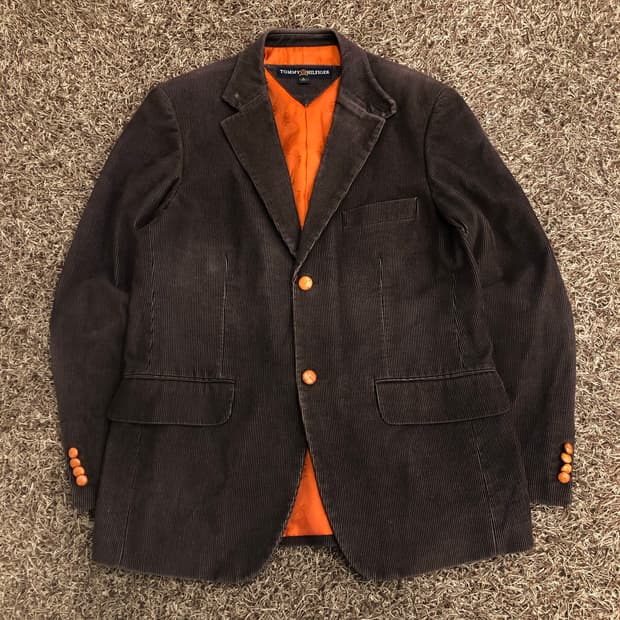 타미힐피거 코듀로이 블레이저 자켓
