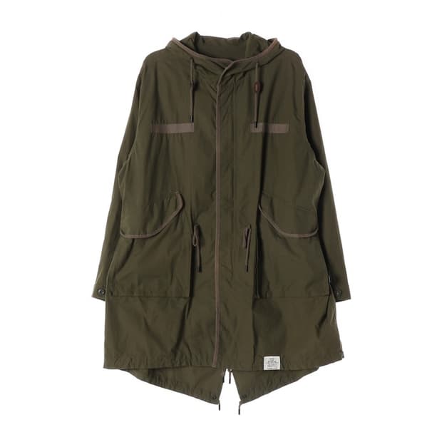 OVERCAST 피쉬테일 롱 야상 파카 올리브 M