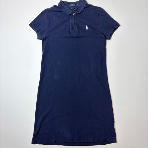 폴로 랄프로렌 네이비 메쉬 미니 카라 원피스 PN9439