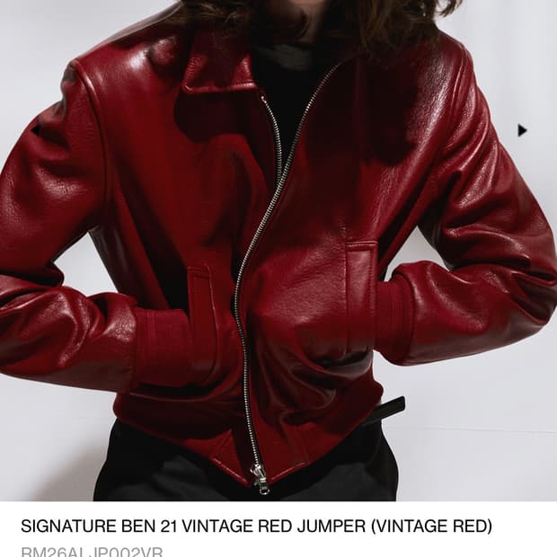 렉토 벤고트 레드 레더 L사이즈 새상품