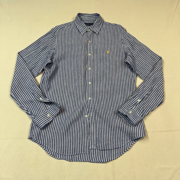 M) 폴로 랄프로렌 클래식핏 스트라이프 린넨 셔츠