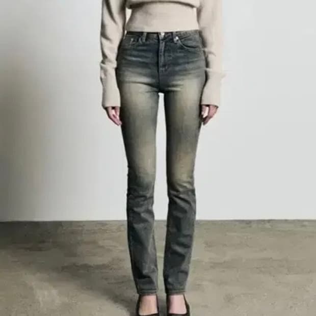 보헤미안서울 보헴서 스트레이트진 블루 스키니 S