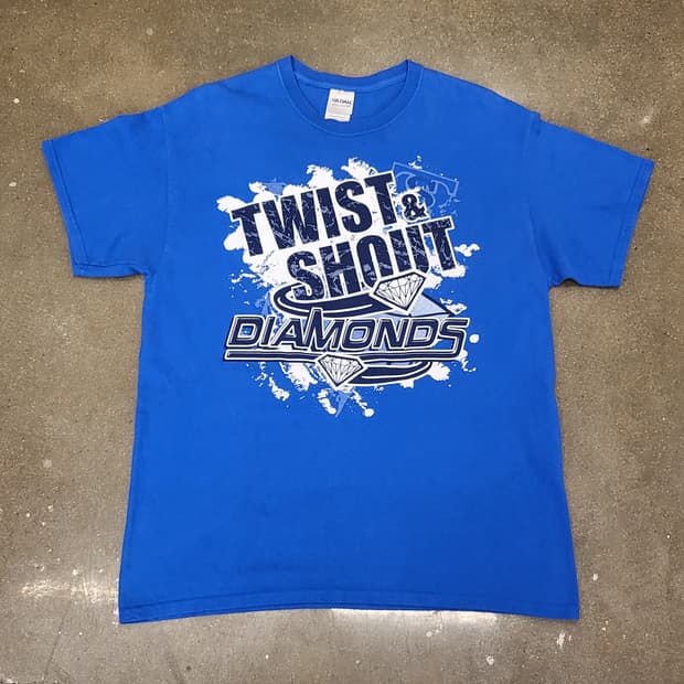 GILDAN 블루 Twist & Shout 티셔츠