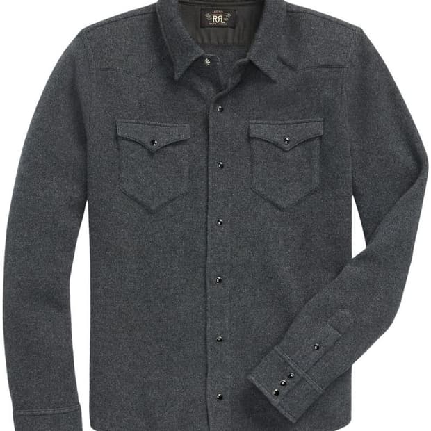 더블알엘 웨스턴 캐시미어 셔츠 L사이즈