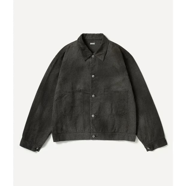 A.presse 빈티지 블랙 샴브레이 워크 자켓