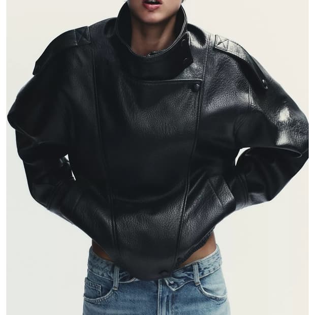 자라 레더 점퍼