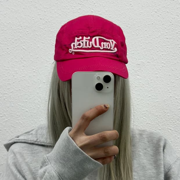 본더치 y2k 핫핑크 볼캡