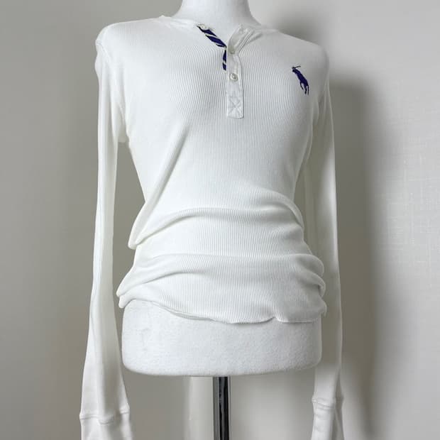 폴로 화이트 롱슬리브