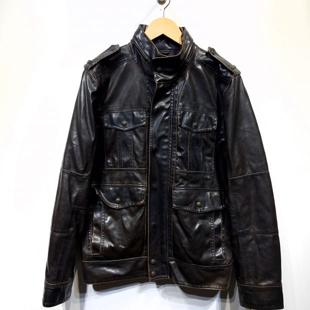 Levi's 리바이스 M65필드 레더 자켓 다크브라운