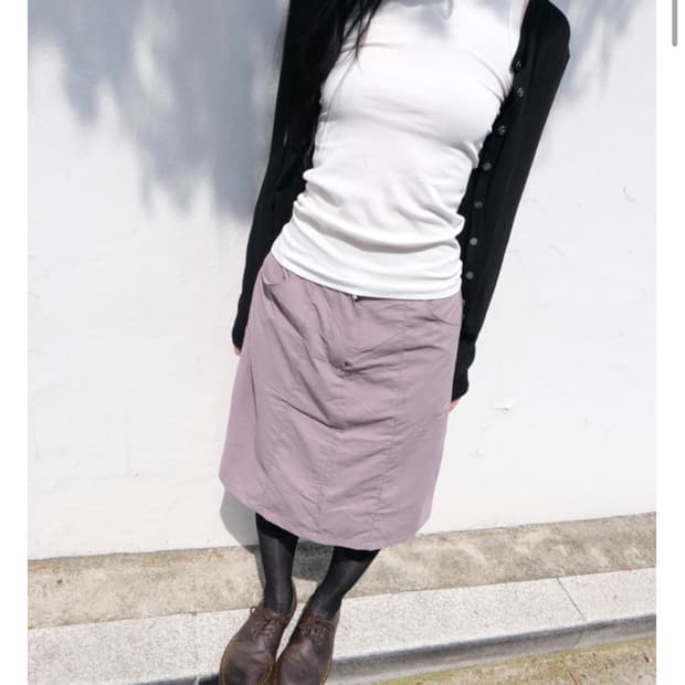 베이비랩 nylon cool midi skirt 스커트 퍼플 히피디피