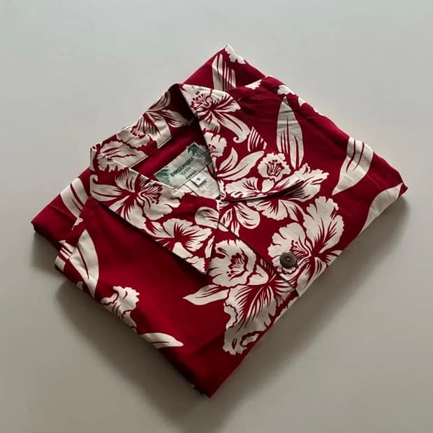 Kamehameha 빈티지 하와이안 플로럴 셔츠 (U.S.A)