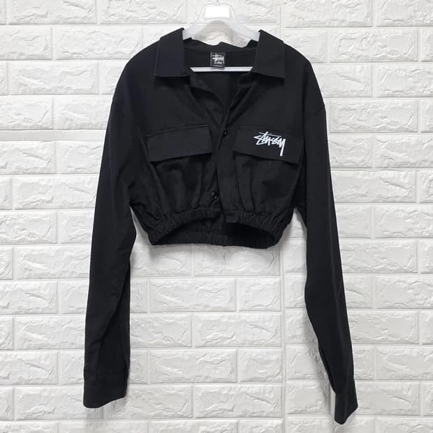 스투시 크롭 자켓 블랙 XL