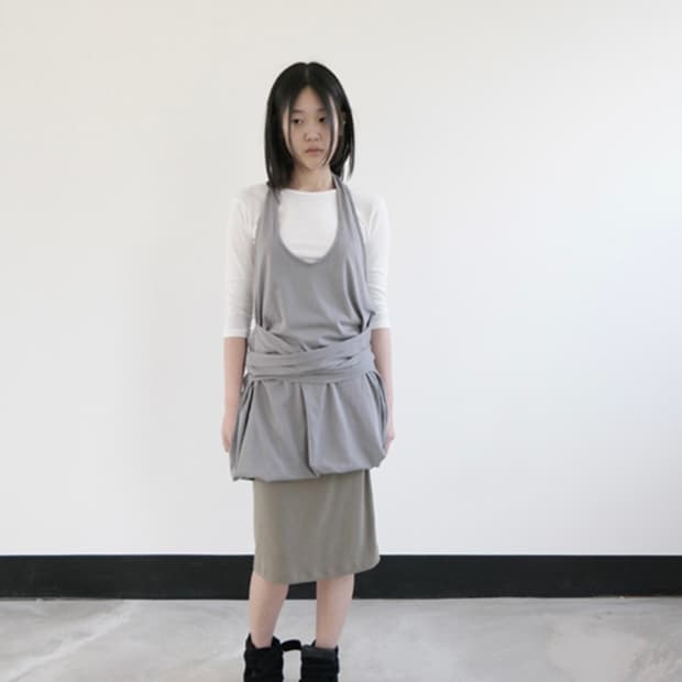 애프터먼데이 볼륨 스트랩 홀터 드레스 [black]