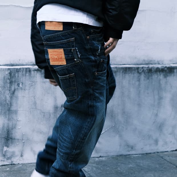 준야와타나베 리바스 25SS 더블레이어드 새깅 인디고 데님