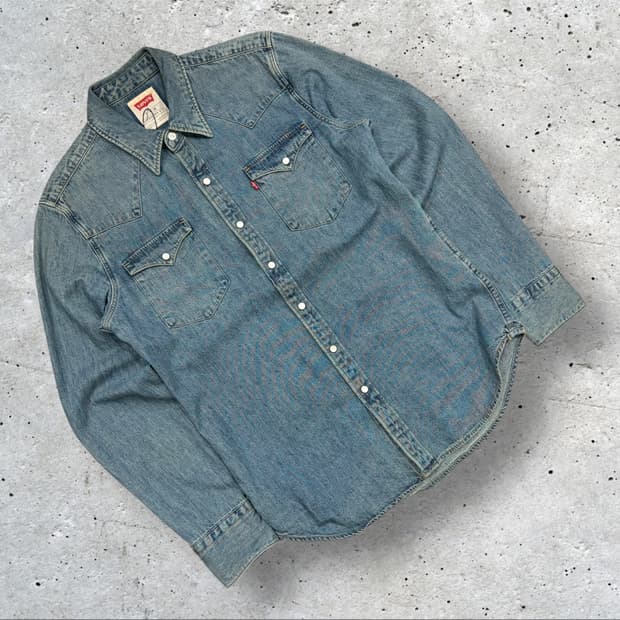 [S] 리바이스 데님 웨스턴 긴팔 셔츠 B648