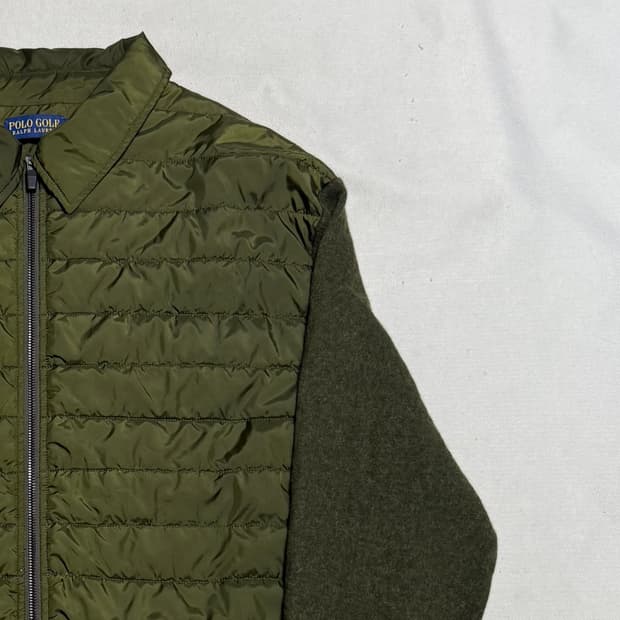 XXL 폴로랄프로렌 골프 올리브 그린 니트 경량 패딩