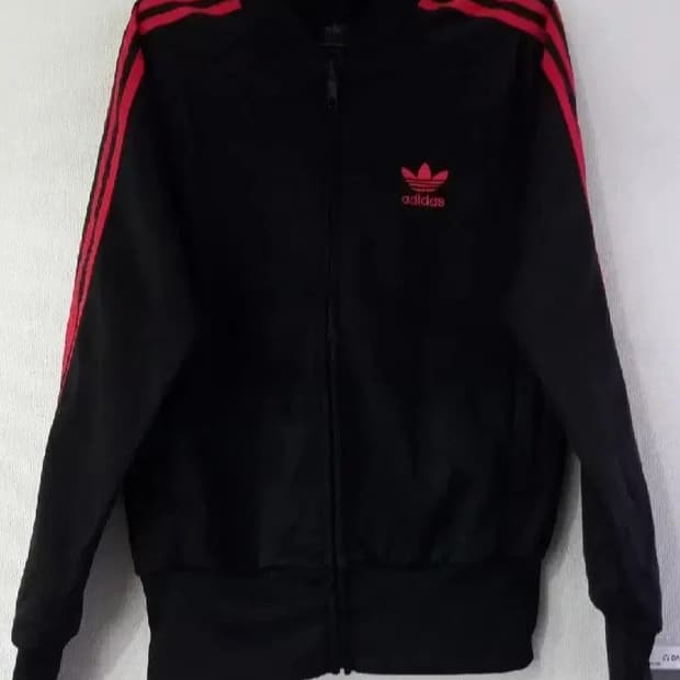아디다스 검빨 블랙 트랙탑 저지 져지집업 95/M