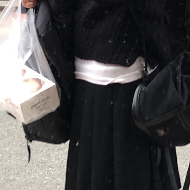 코이세이오 셋업 플리츠 스커트 블랙 사이즈 2