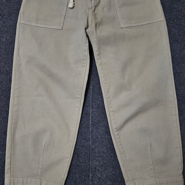 커스텀멜로우 밴딩 와이드 베이지 데님 팬츠(급처)