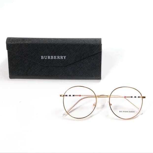 버버리 클래식 골드 남녀공용 안경
