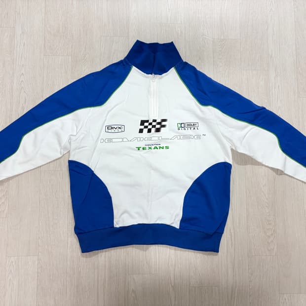 일본 빈티지 레이싱 반집업 스웻