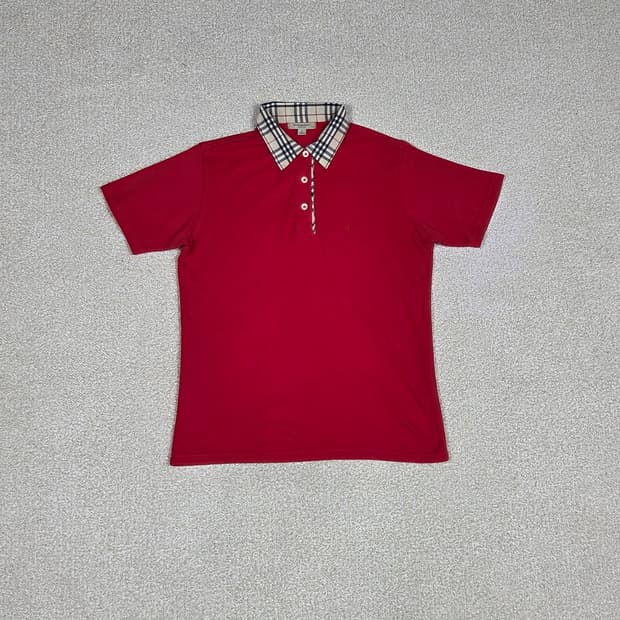 [버버리] 런던 노바체크 카라 반팔 티셔츠 | S00033