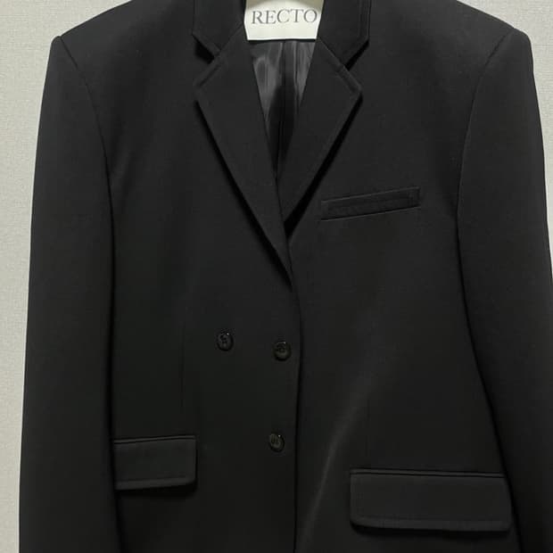 렉토 버진 울 코튼 자켓 블랙 M