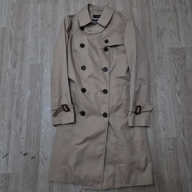 헤지스 투안감 모직 더블 트렌치코트 85-160