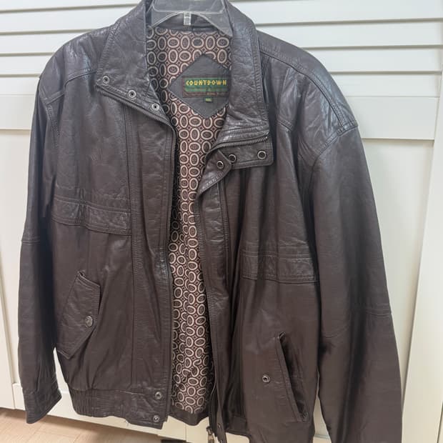 리얼레더 빈티지 봄버 자켓