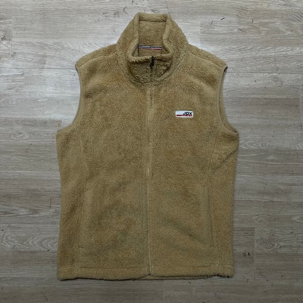 JDX 골프웨어 와펜 뽀글이 후리스 플리스 조끼 [베이지] L/100