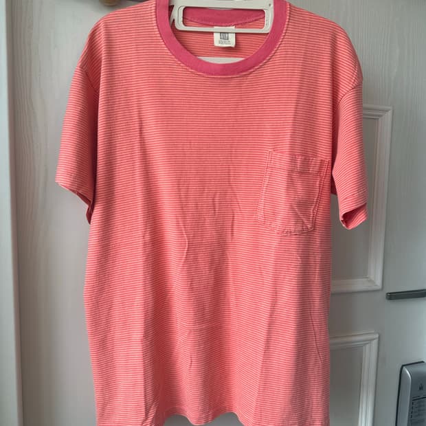 USA 80~90s 올드갭 보더티셔츠 pink orange