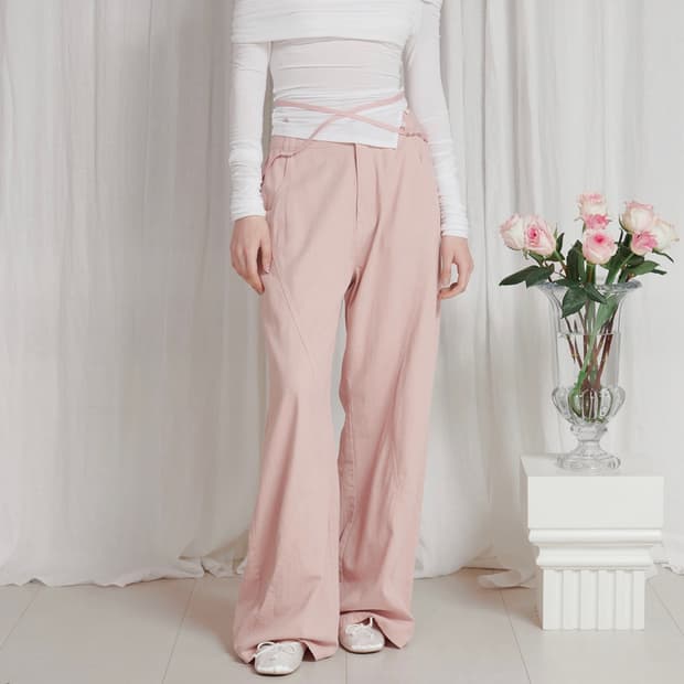 페인오어플레저 LIV PANTS pink 핑크 코튼 팬츠 