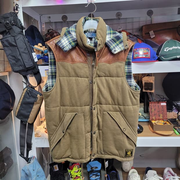 Polo 폴로 랄프로렌 인디언헤드 사우스웨스턴 베스트자켓 (모자분리형)