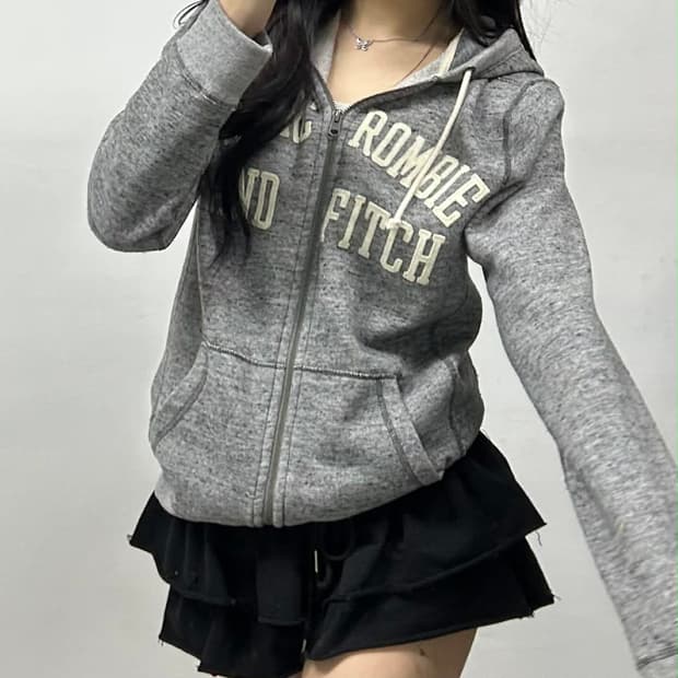 아베크롬비 y2k 올드스쿨 후드집업 희귀져지(S)