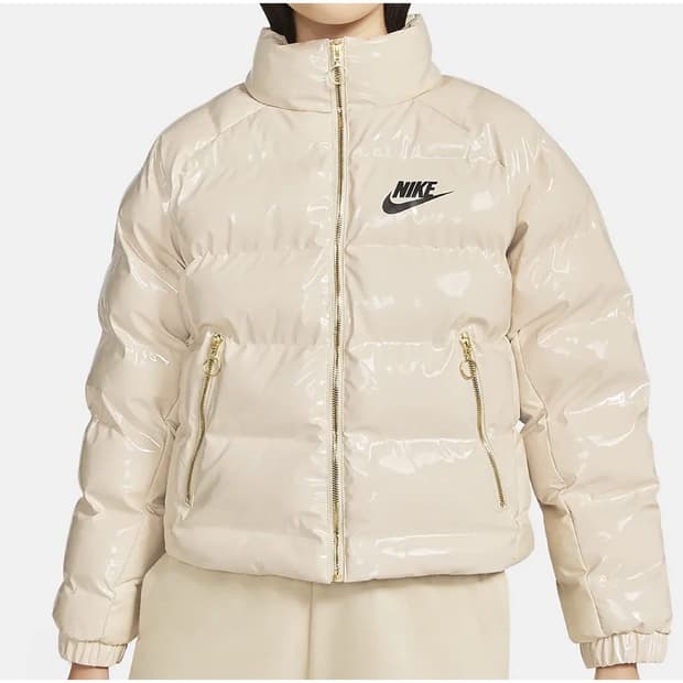 나이키 글로시 패딩 M 정품